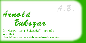 arnold bukszar business card
